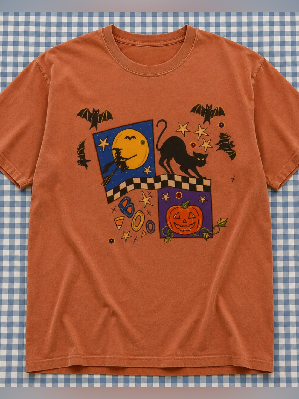 Vintage Halloween Graphic Gildan Tee - Torange Color Gift For Festival